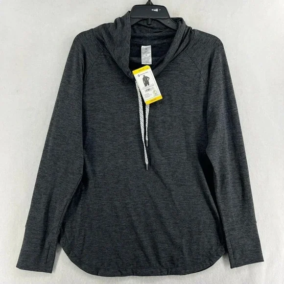 Member's Mark Shirt Women's Sz M Gray Favorite Soft Funnel Neck Pullover - Picture 1 of 11